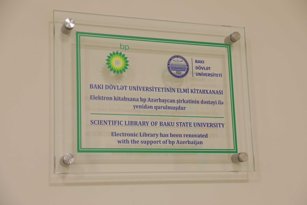 BDU Elmi Kitabxanasının elektron bölməsinin bp-nin dəstəyi ilə yenidənqurulmadan sonra açılışı oldu (FOTOLAR)